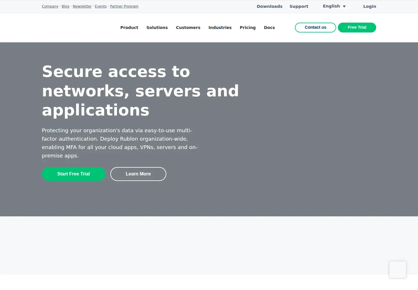 Screenshot of rublon.com