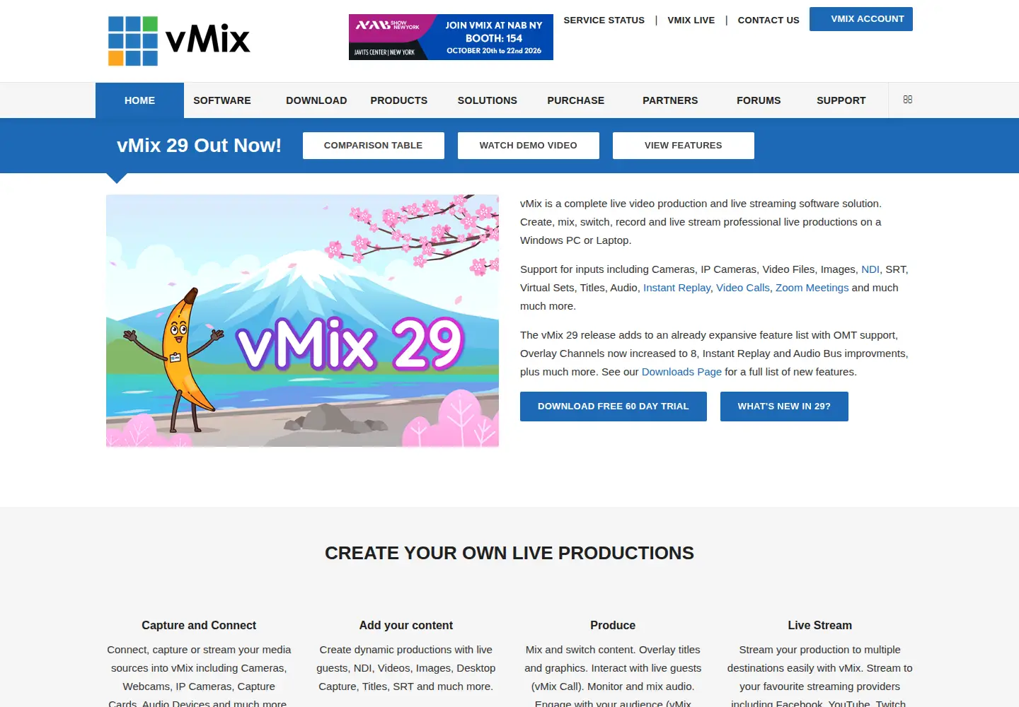 Screenshot of vmix.com