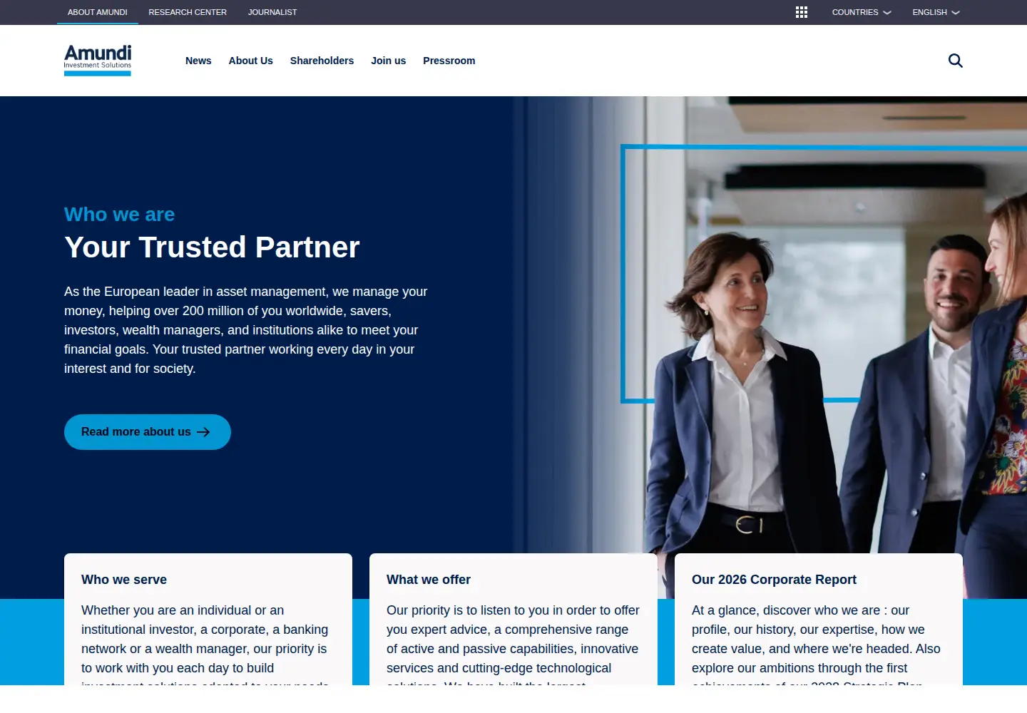 Screenshot of amundi.com