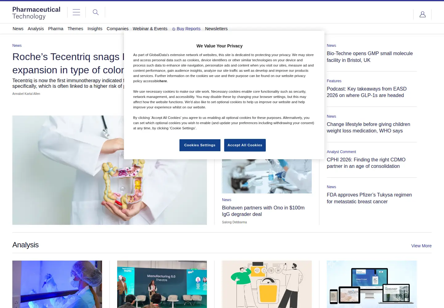 Screenshot of pharmaceutical-technology.com