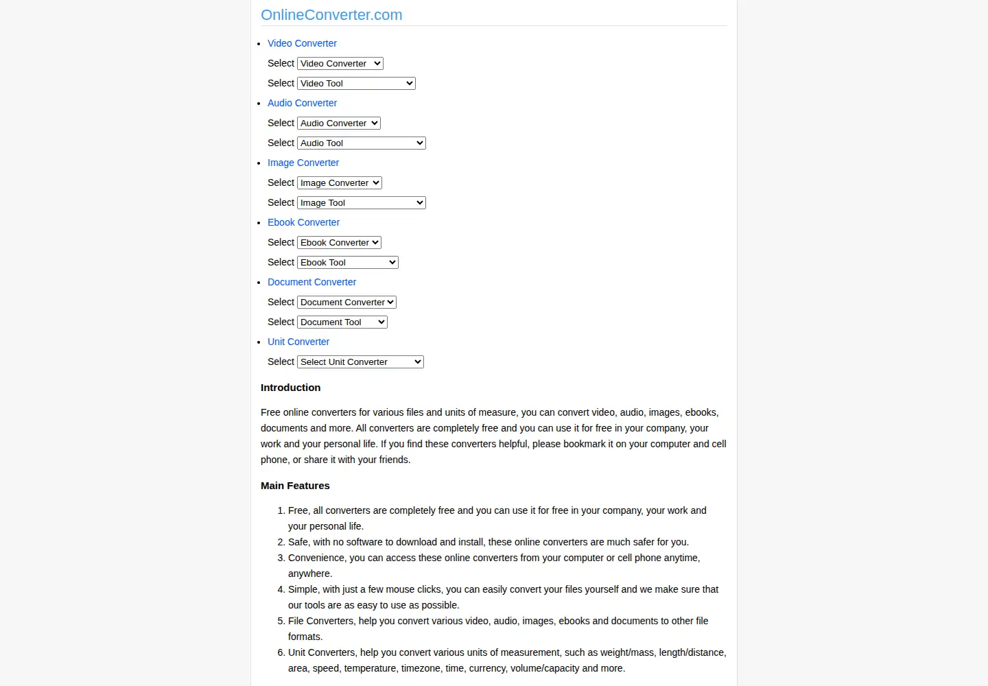Screenshot of onlineconverter.com