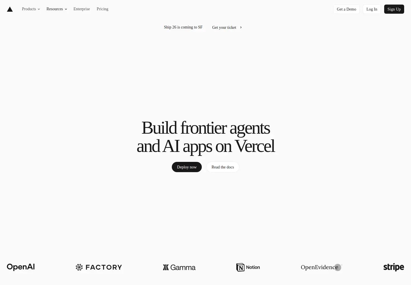 Screenshot of vercel.ai