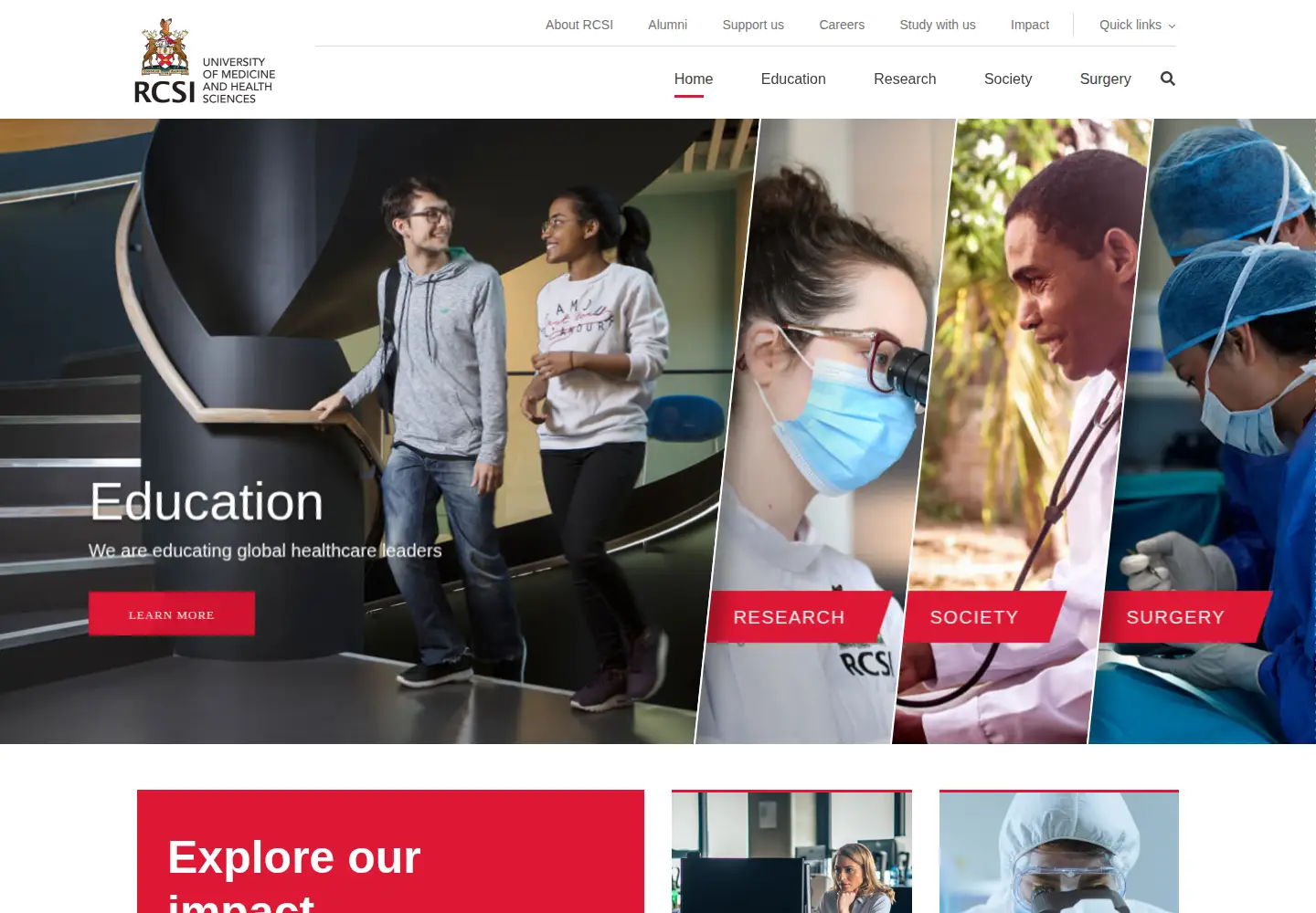 Screenshot of rcsi.com