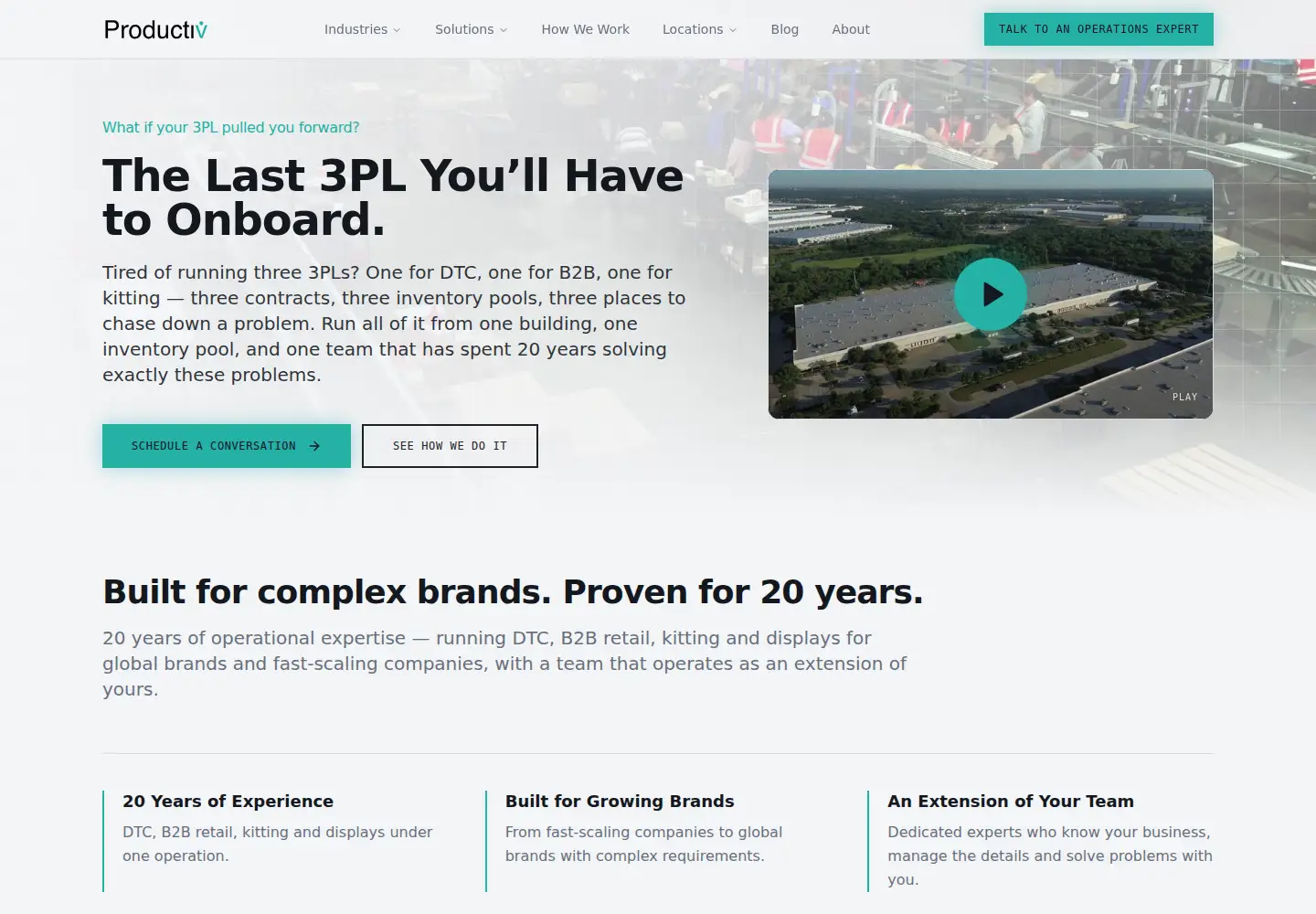 Screenshot of productiv.com