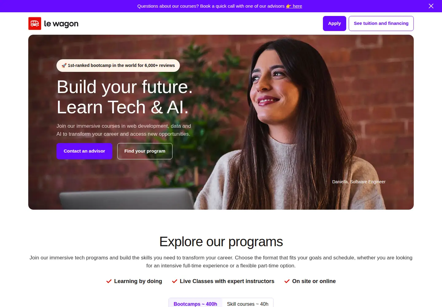 Screenshot of lewagon.com