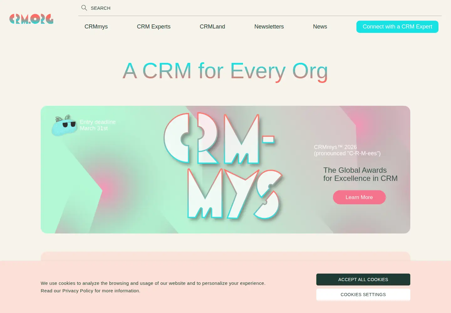 Screenshot of crm.org