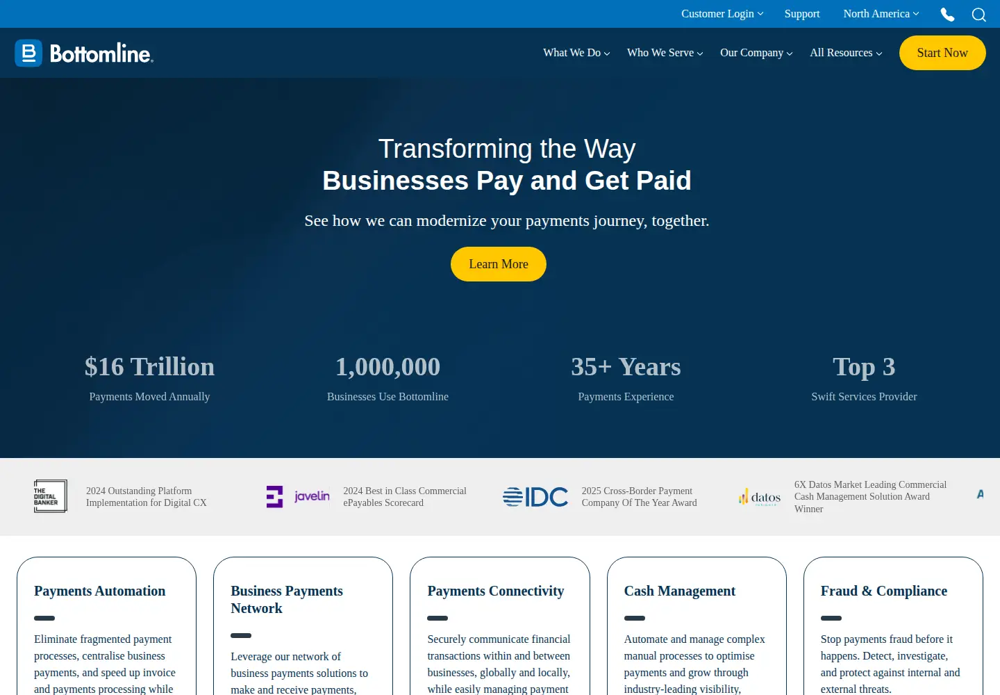 Screenshot of bottomline.com