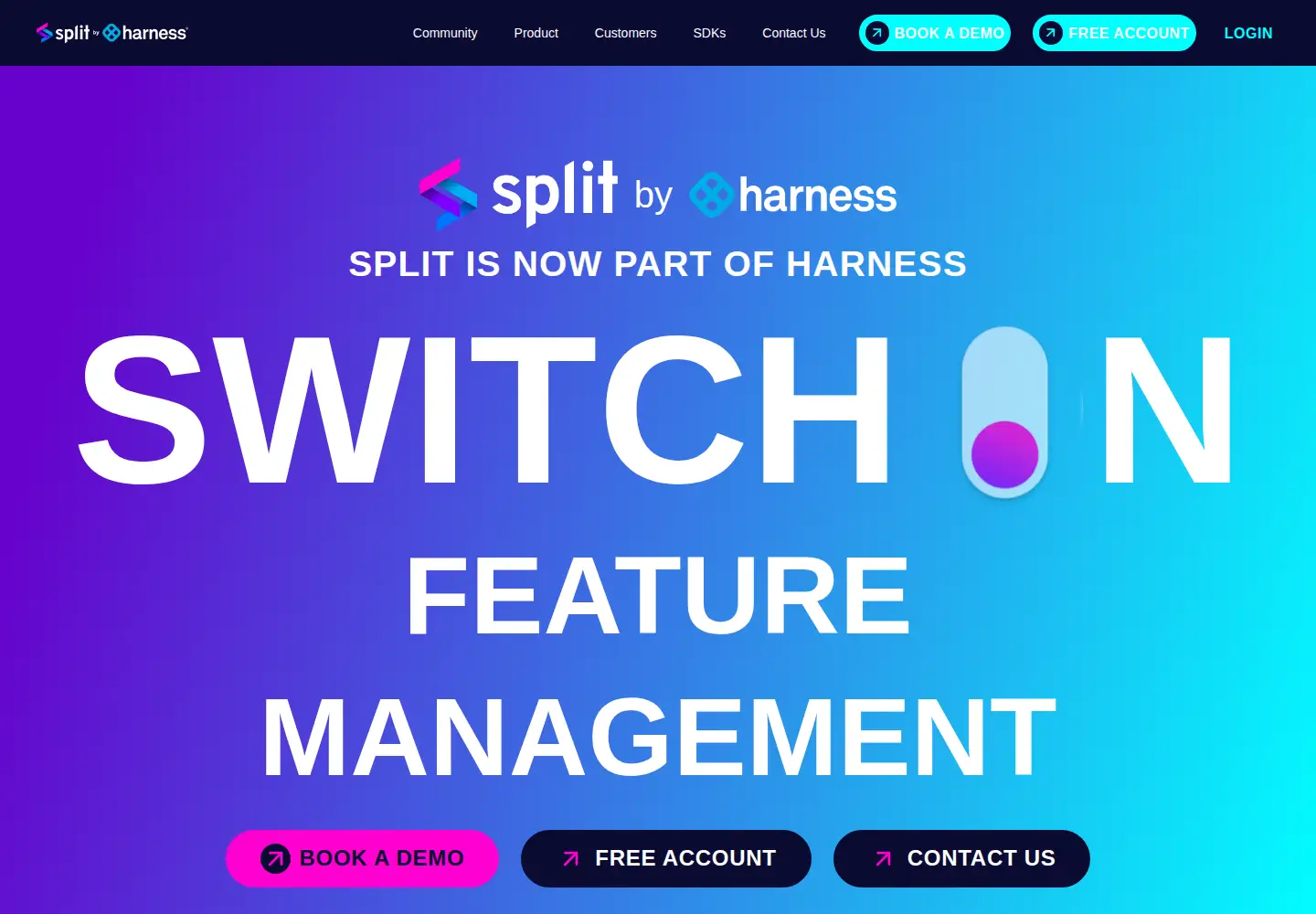 Screenshot of split.io