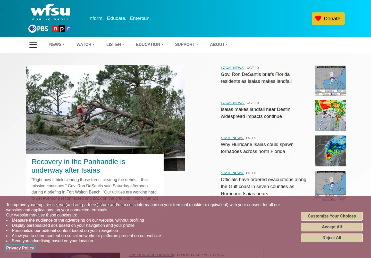 Screenshot of wfsu.org