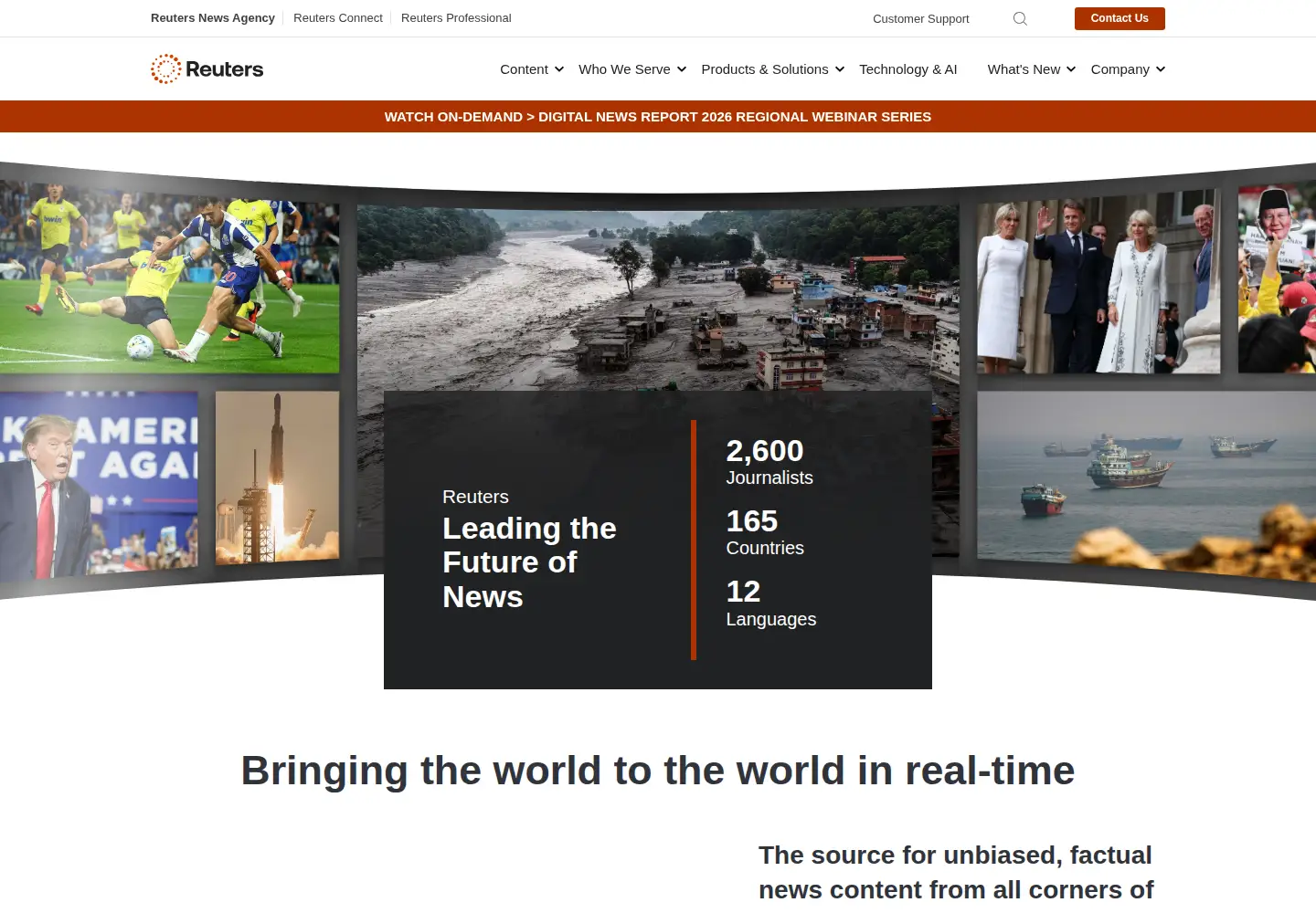 Captured homepage of reutersagency.com in the current scan