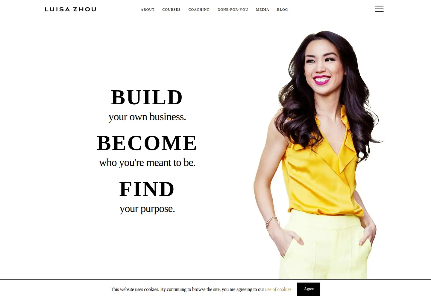 Screenshot of luisazhou.com