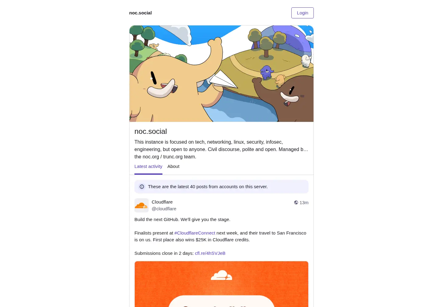 Screenshot of noc.social