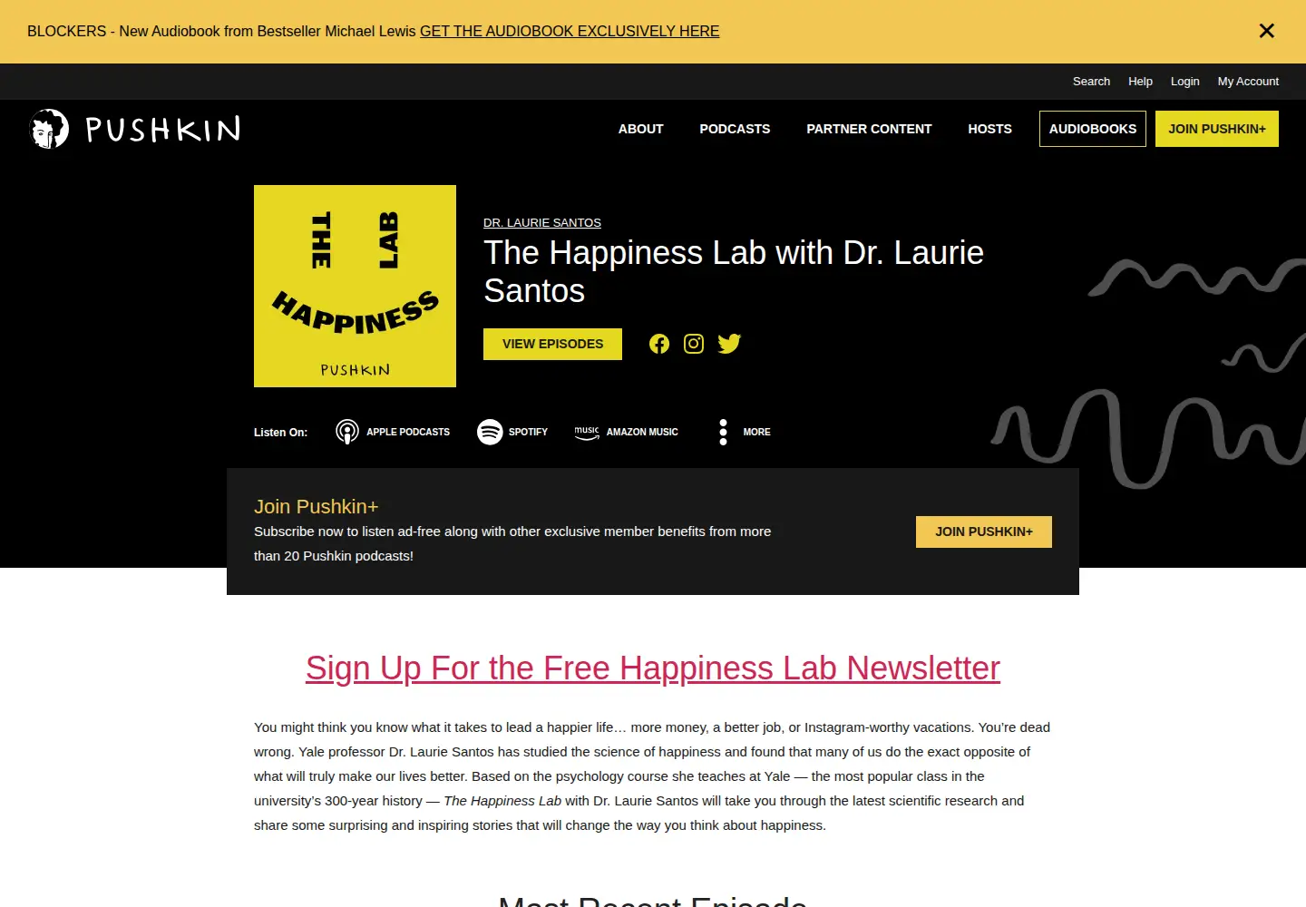 Screenshot of happinesslab.fm