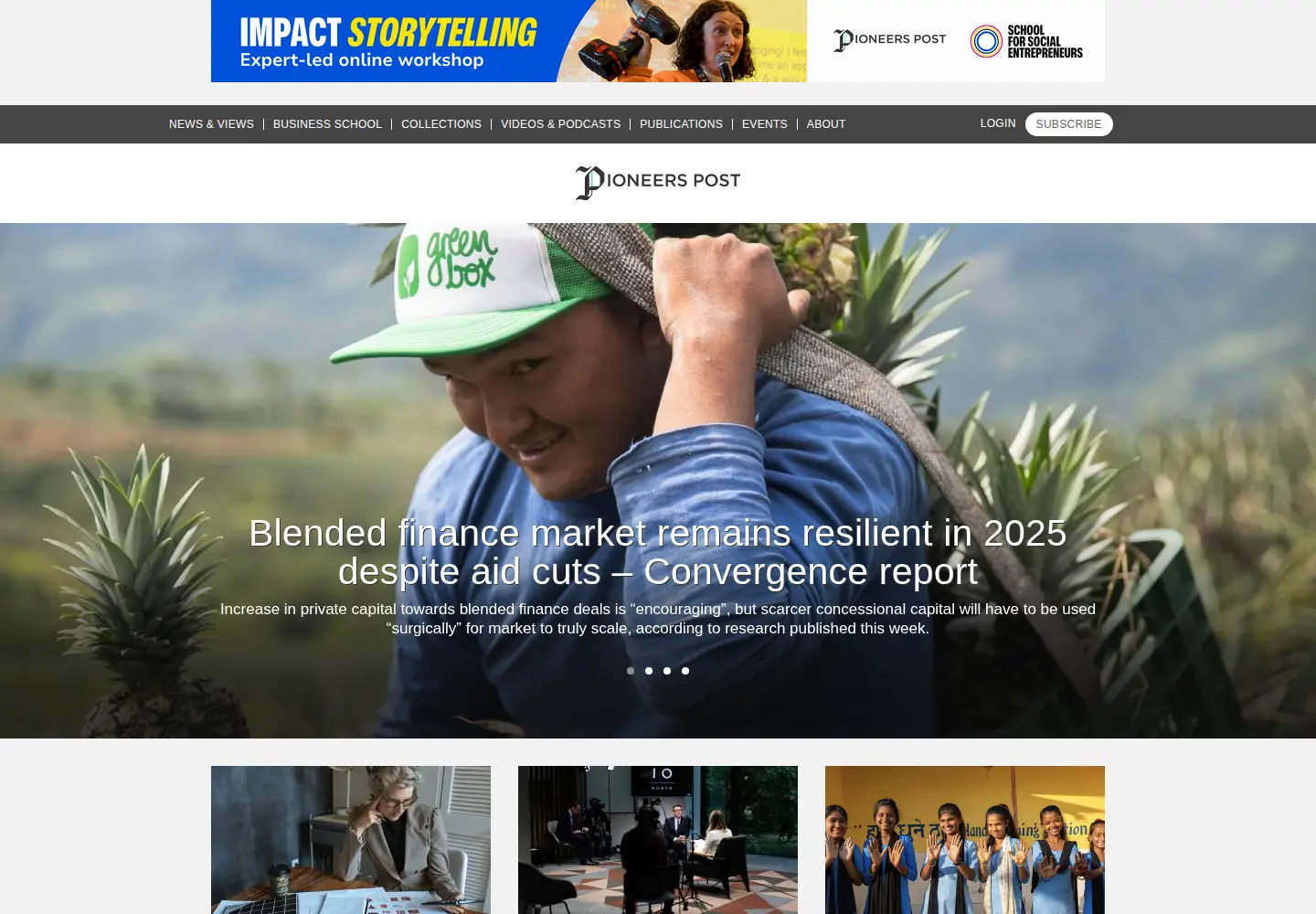 Screenshot of pioneerspost.com