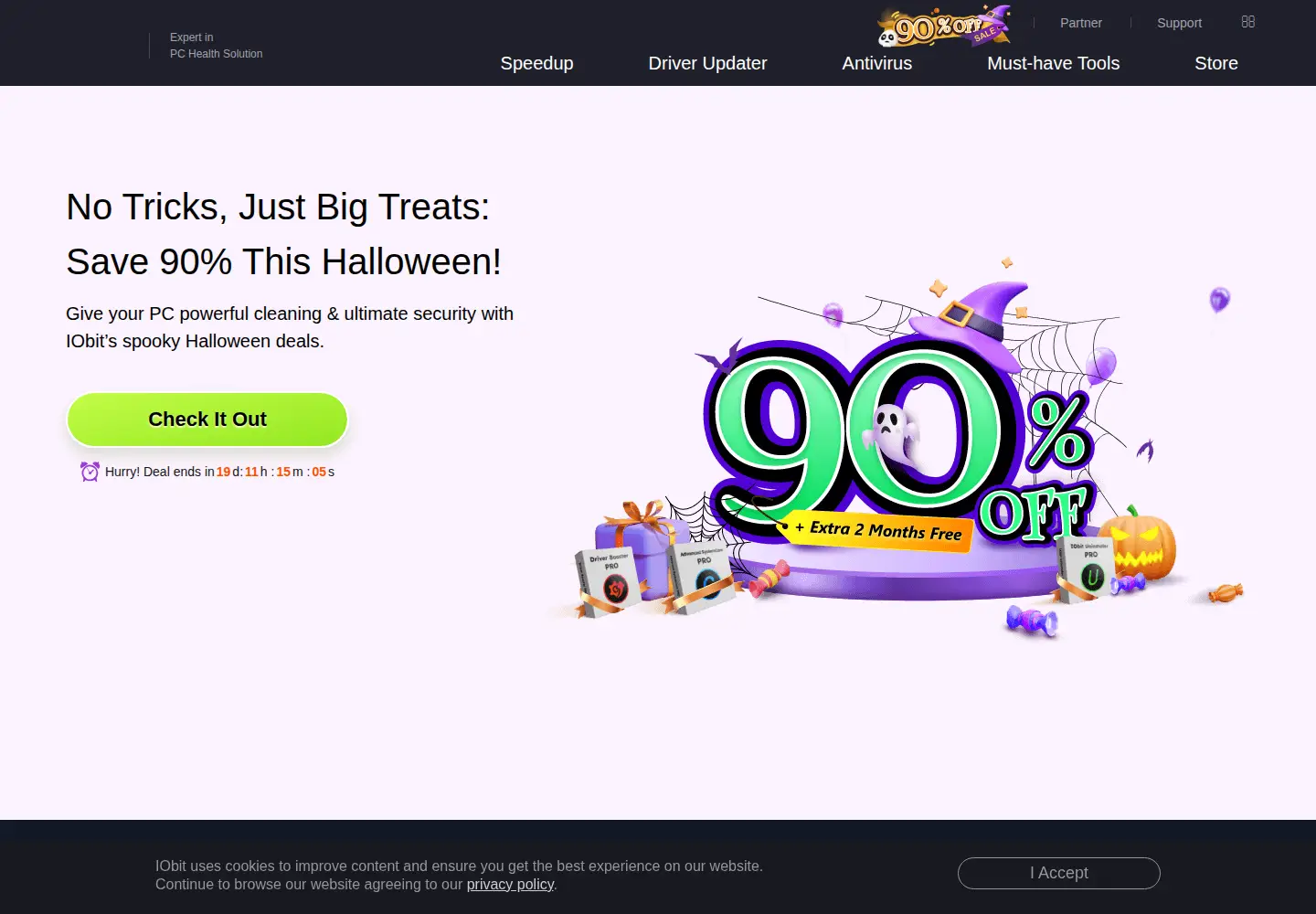 Screenshot of iobit.com