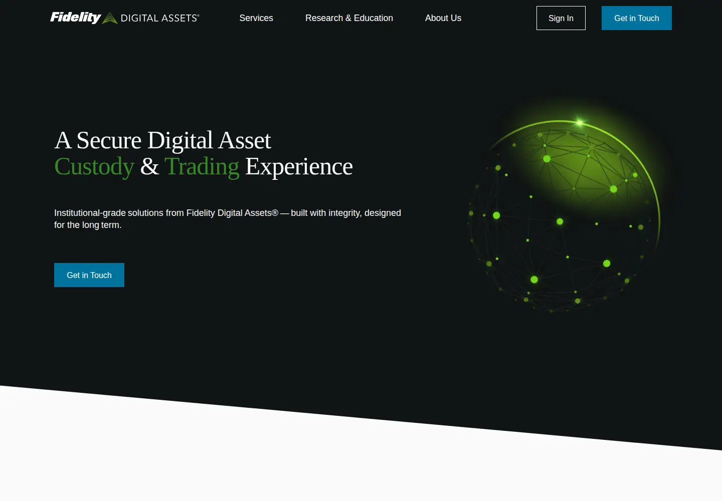 Screenshot of fidelitydigitalassets.com