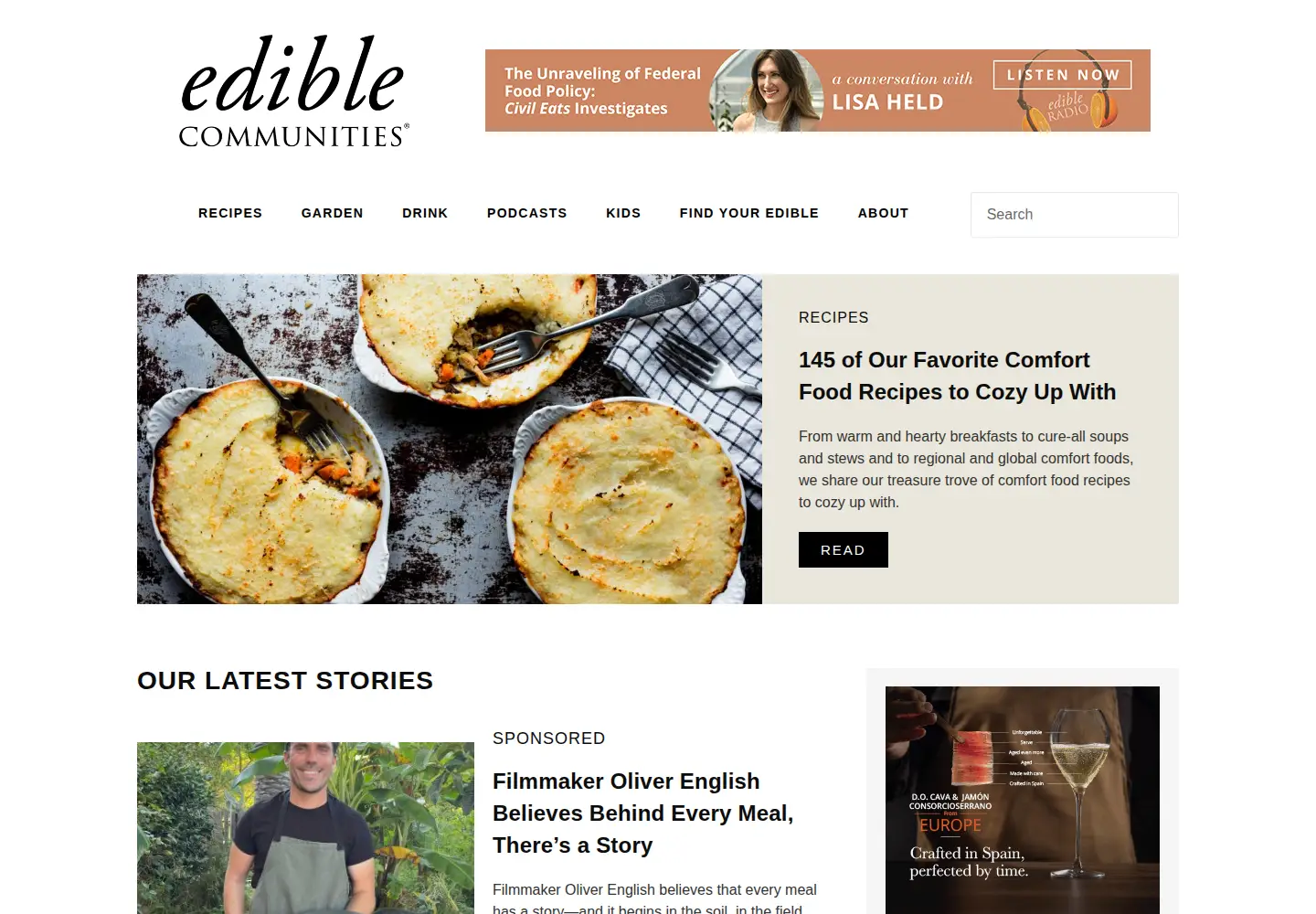 Screenshot of ediblecommunities.com