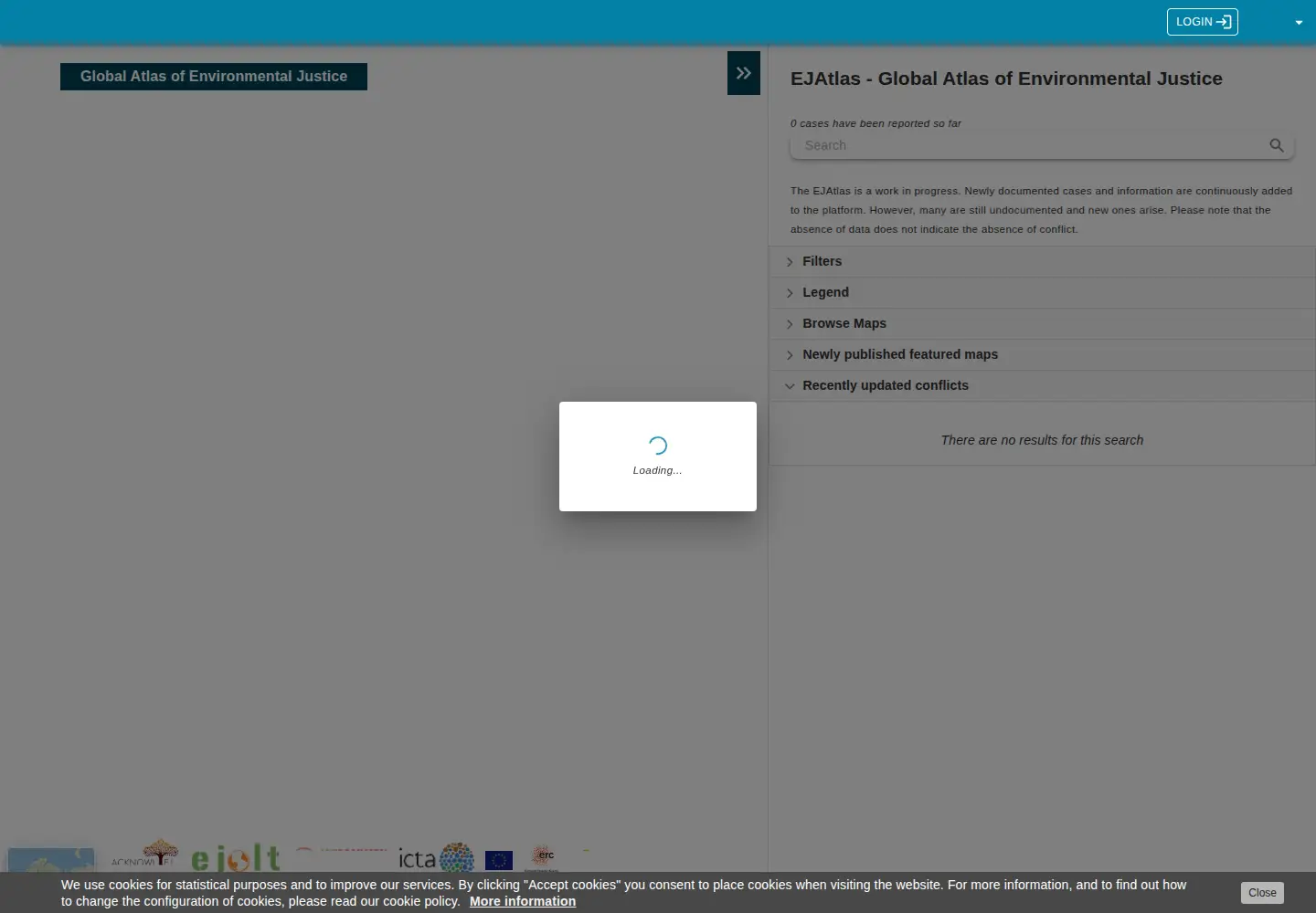 Screenshot of ejatlas.org