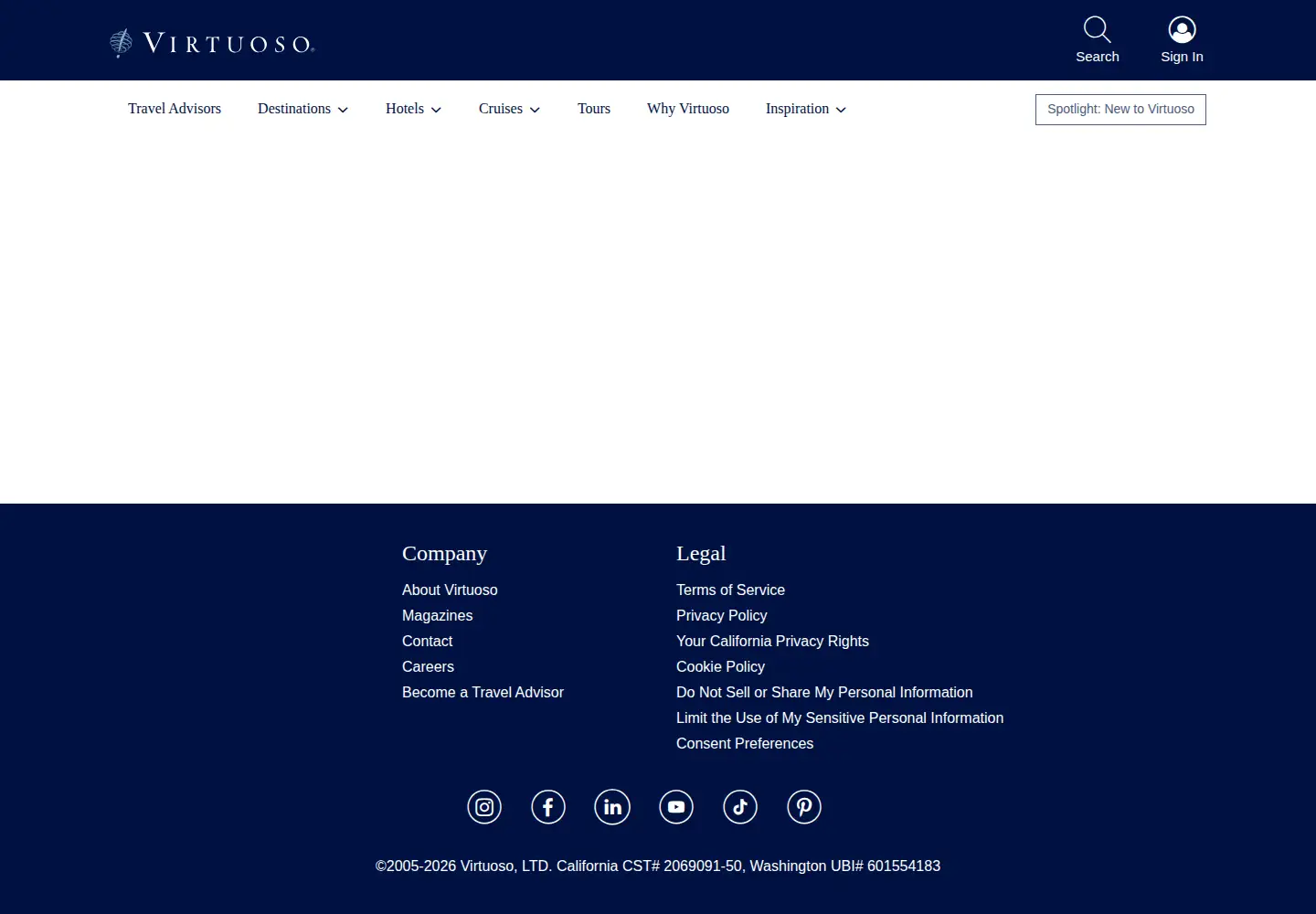 Screenshot of virtuoso.com