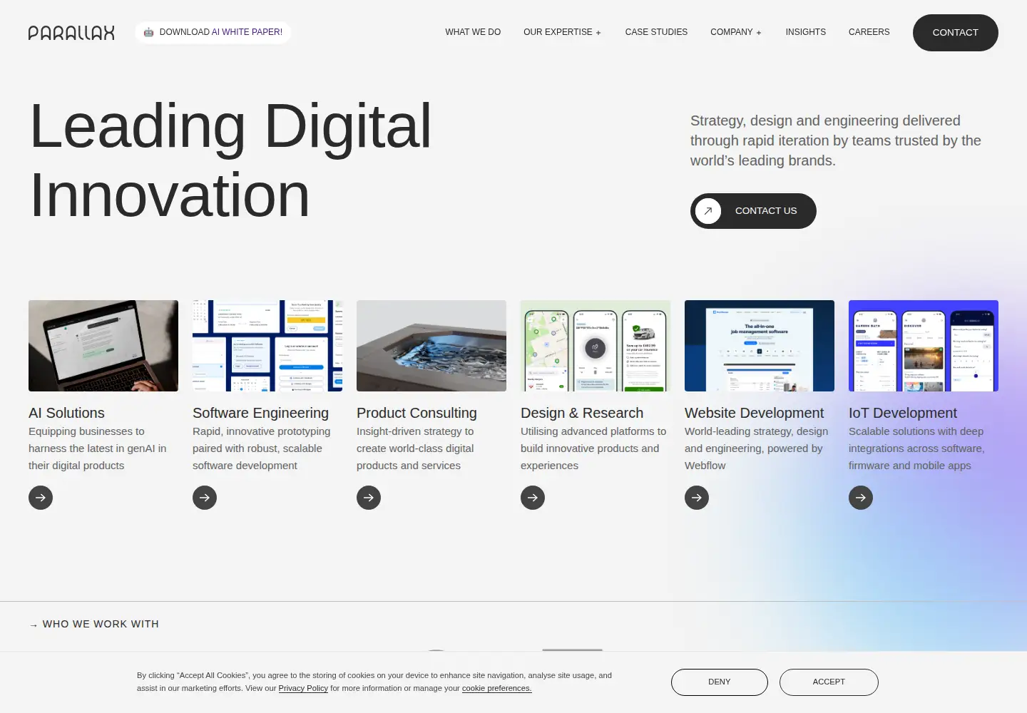 Captured homepage of parall.ax in the current scan