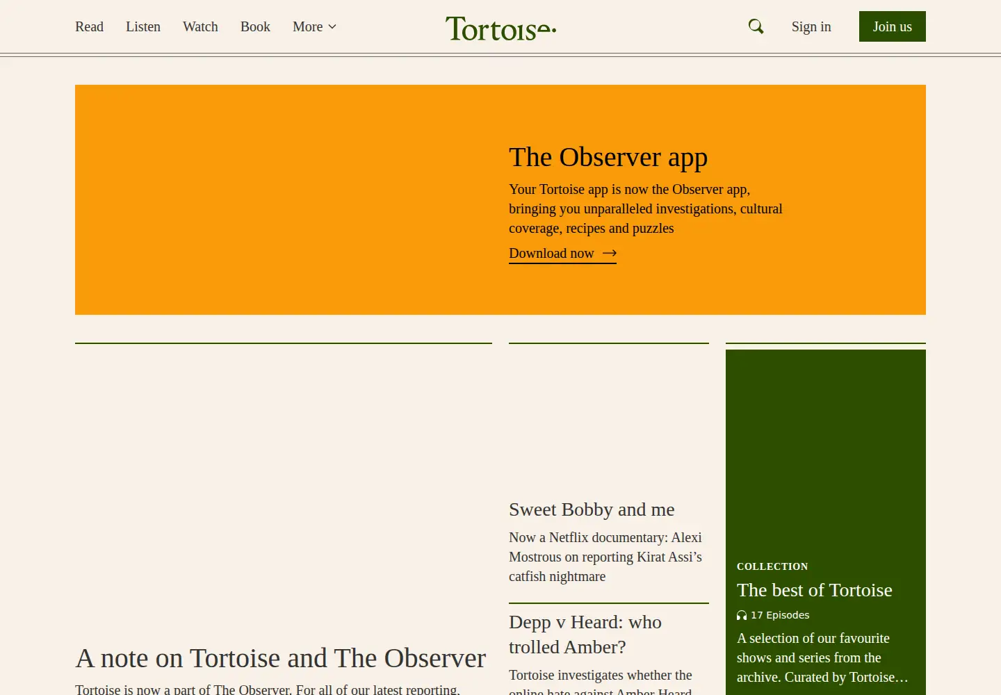 Captured homepage of tortoisemedia.com in the current scan