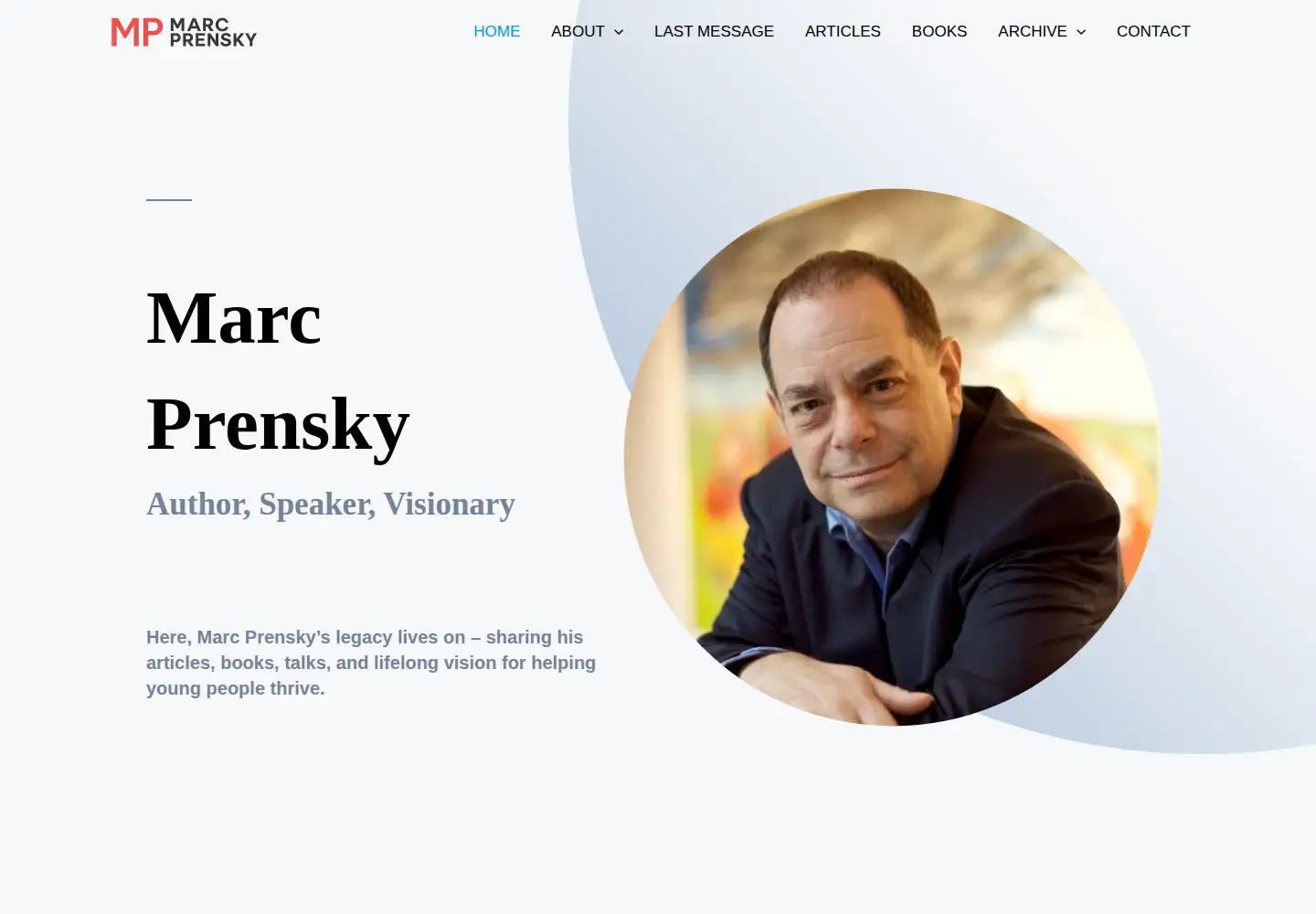Screenshot of marcprensky.com