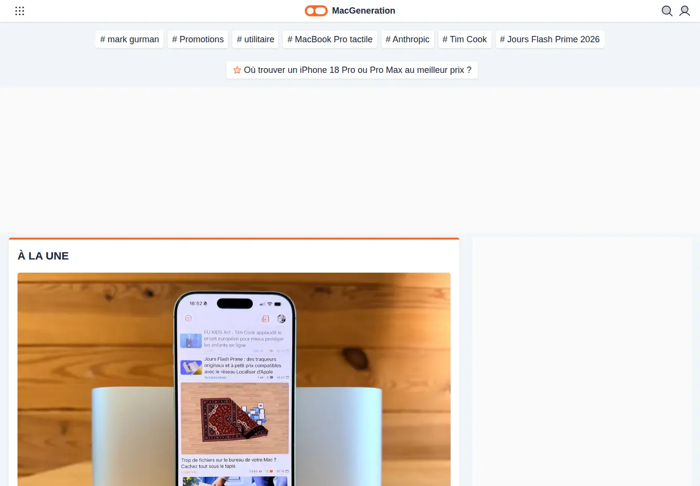Captured homepage of macg.co in the current scan