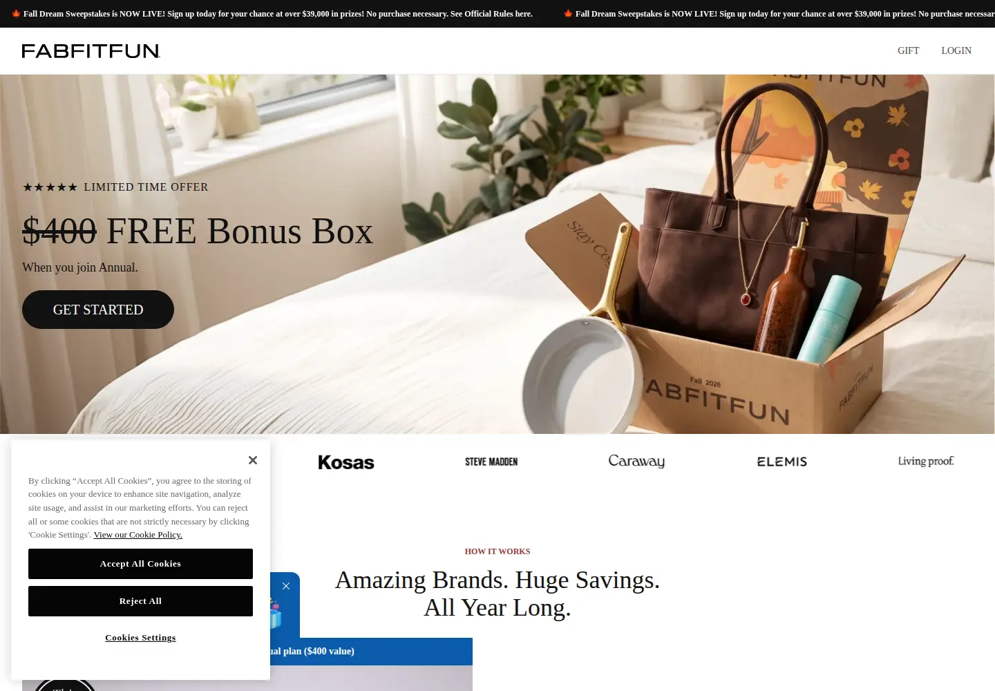 Screenshot of fabfitfun.com