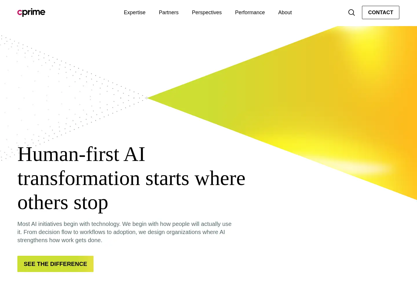 Captured homepage of cprime.com in the current scan