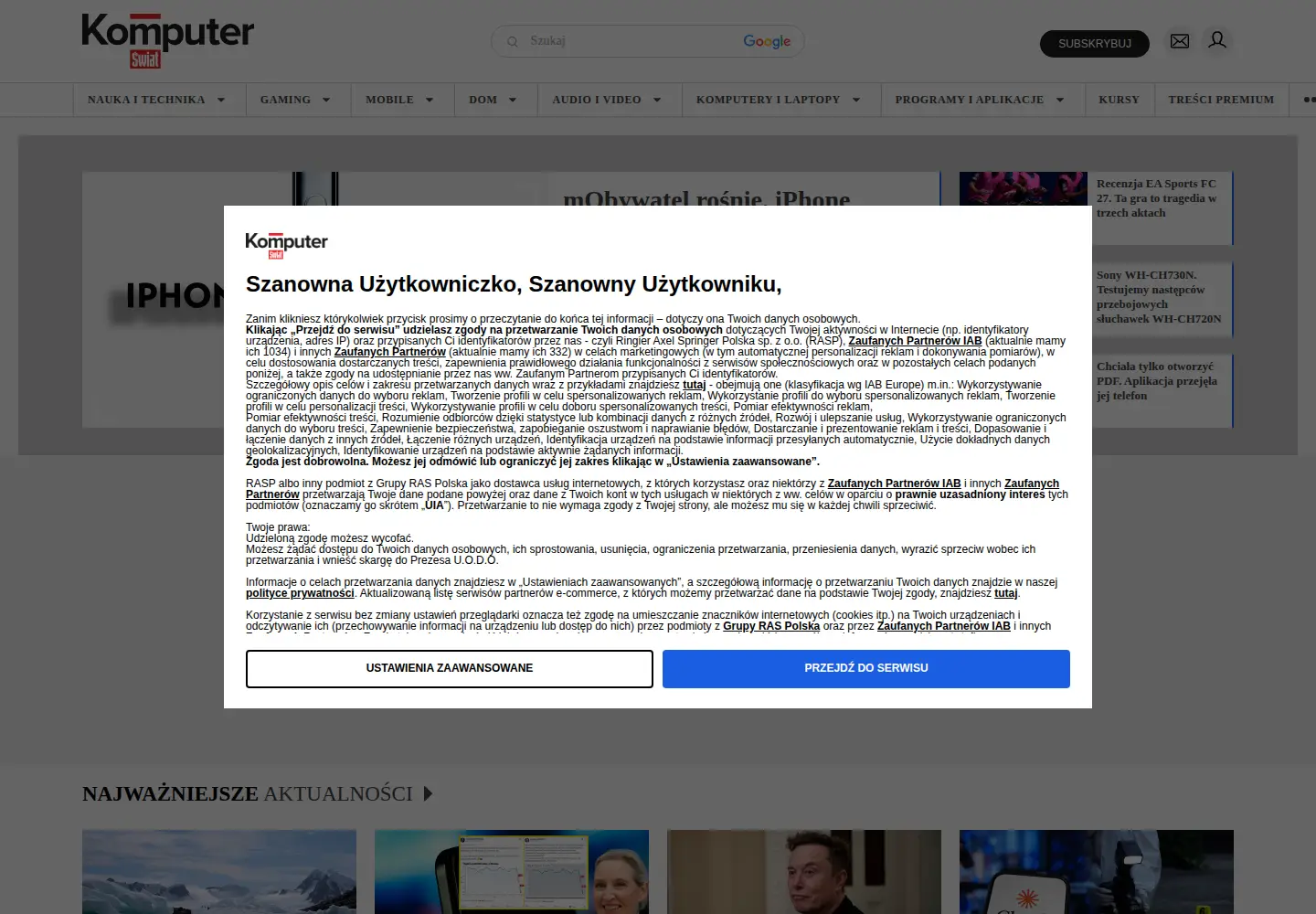 Screenshot of komputerswiat.pl