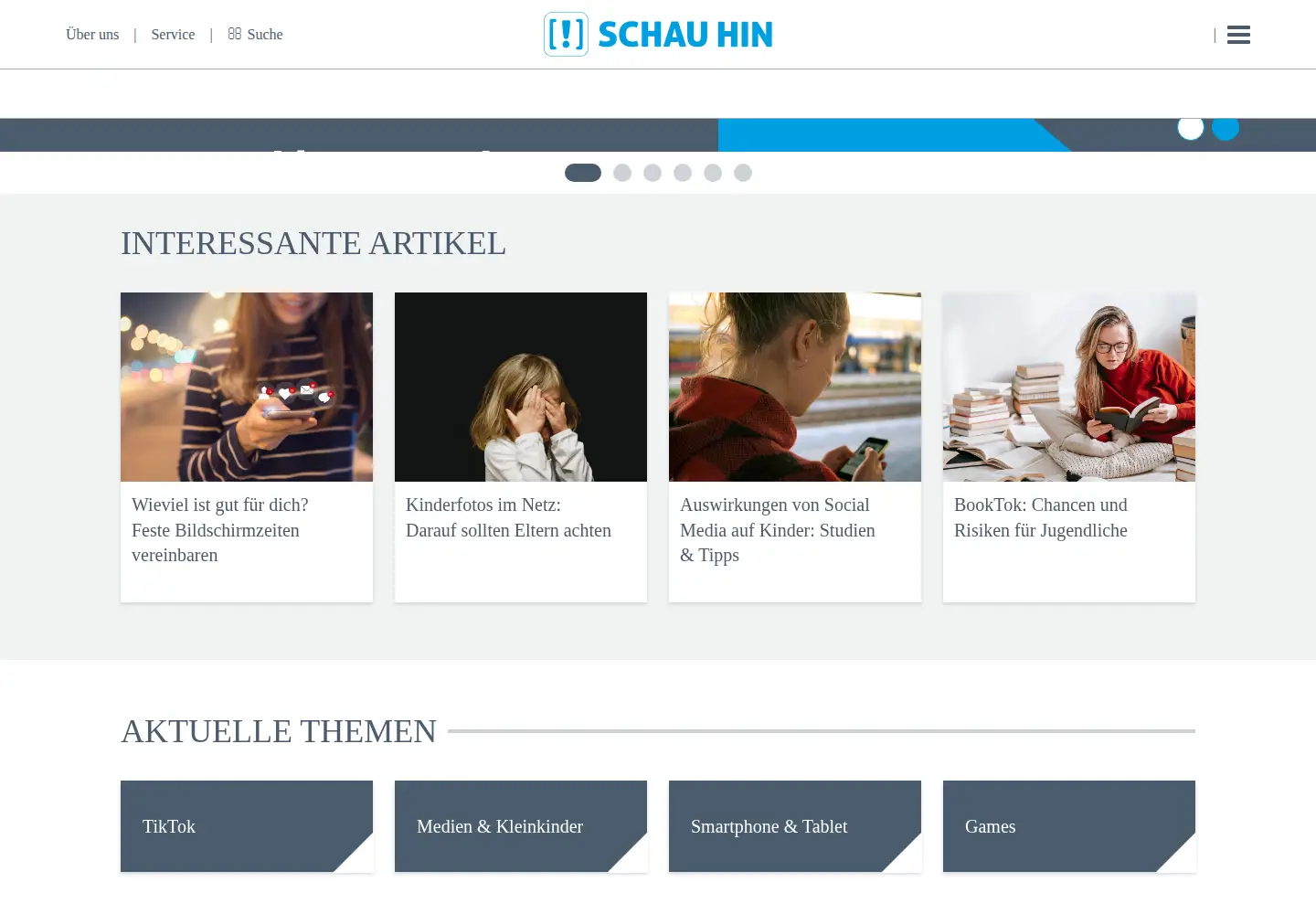 Screenshot of schau-hin.info