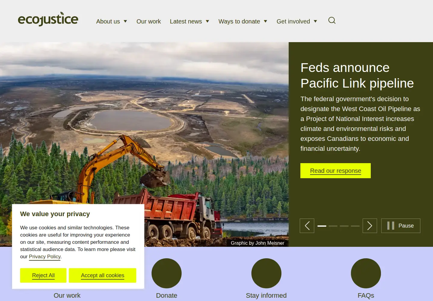 Screenshot of ecojustice.ca