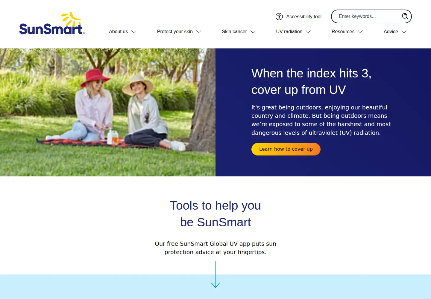 Captured homepage of sunsmart.com.au in the current scan