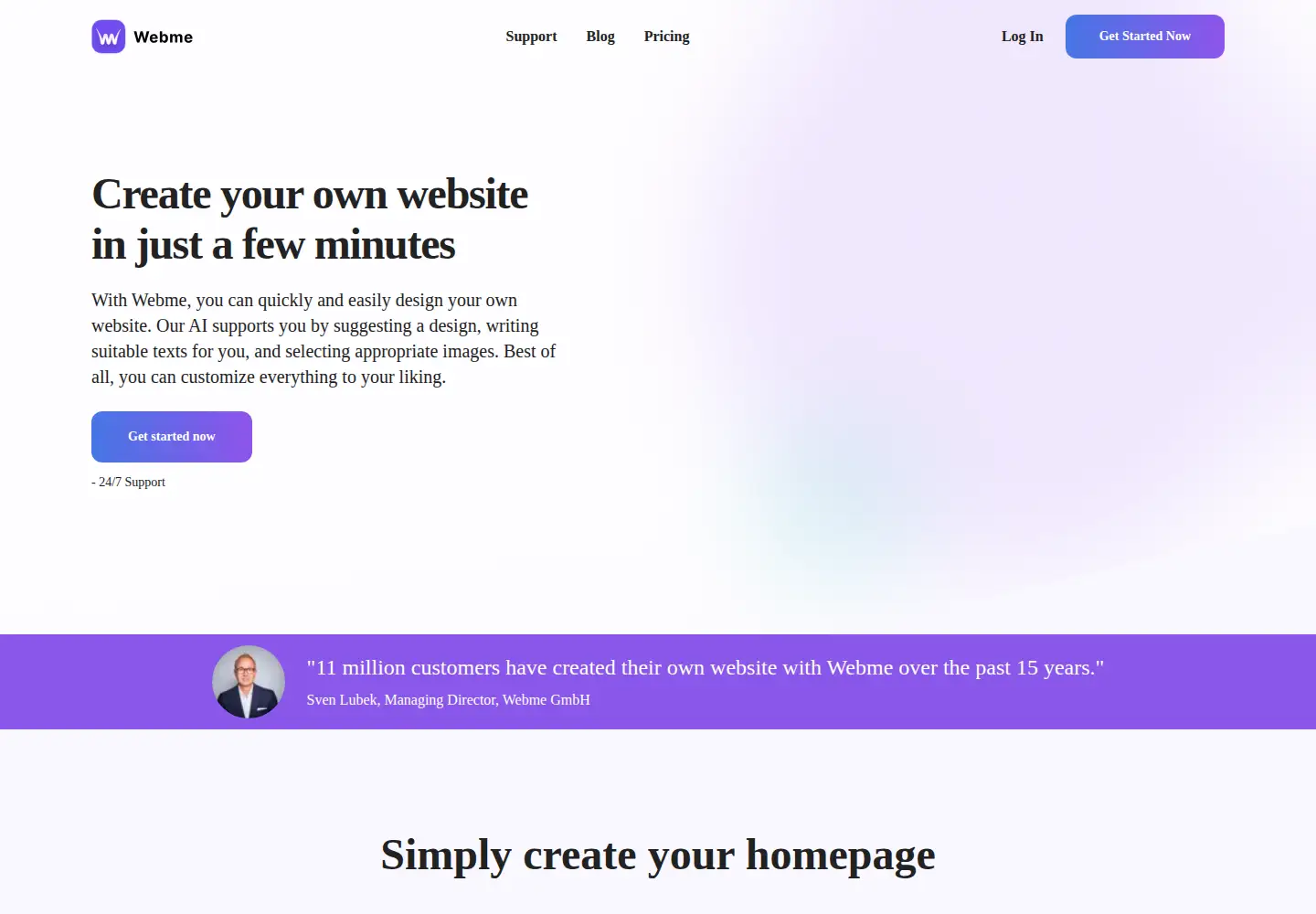 Screenshot of webme.com