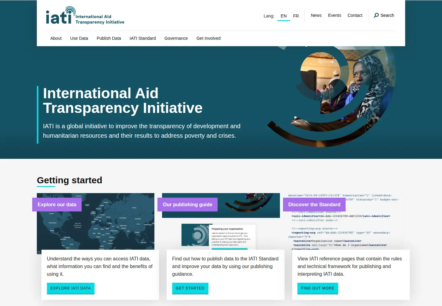 Captured homepage of iatistandard.org in the current scan
