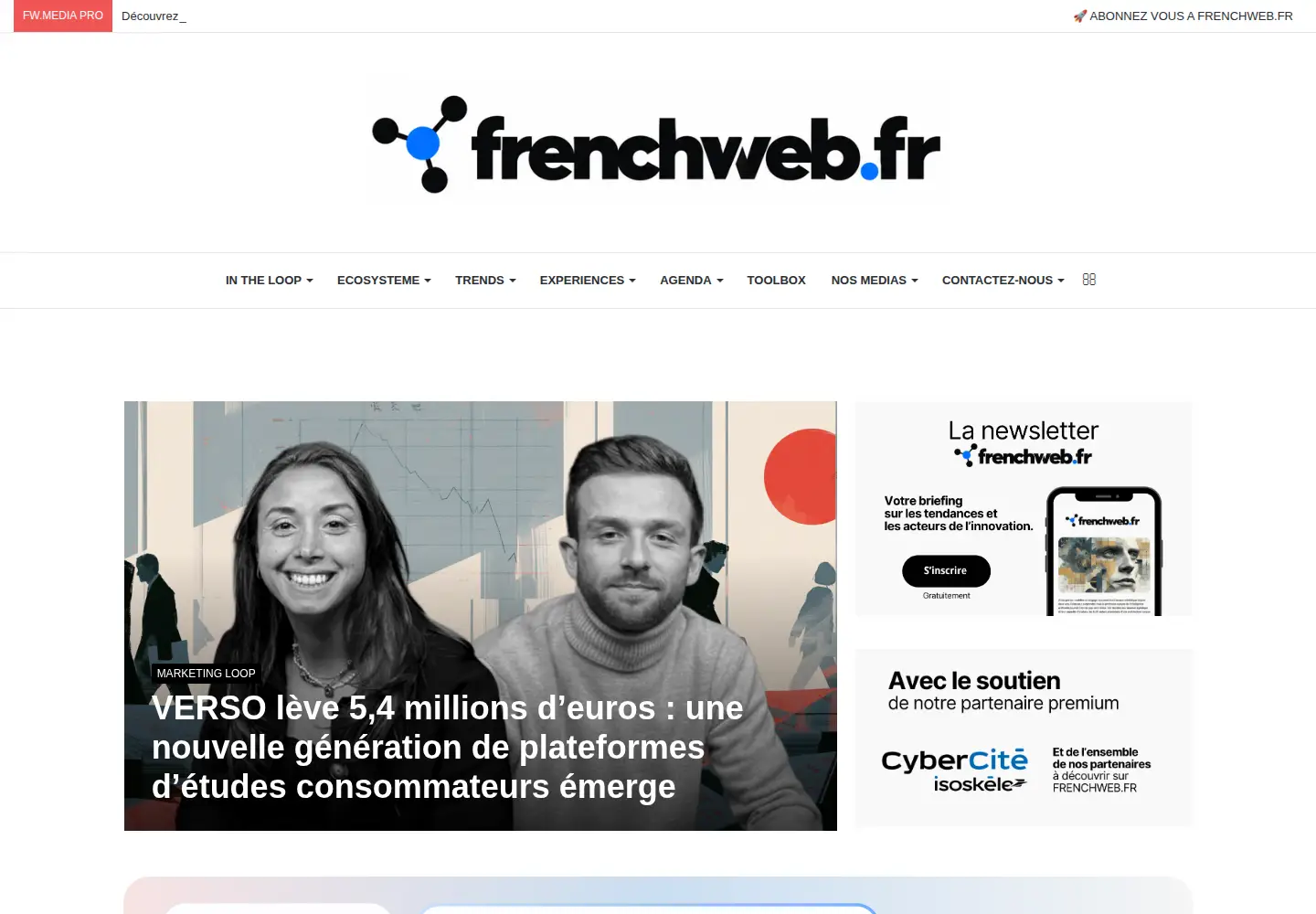 Screenshot of frenchweb.fr