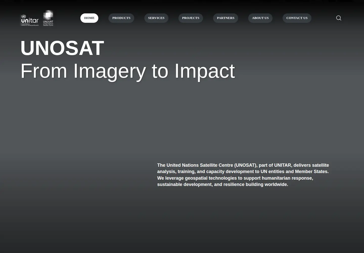 Screenshot of unosat.org