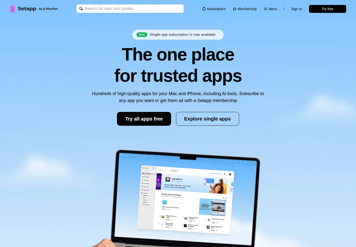 Screenshot of setapp.com