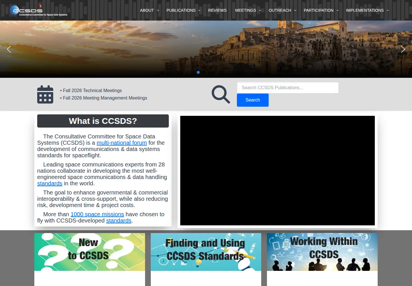 Screenshot of ccsds.org