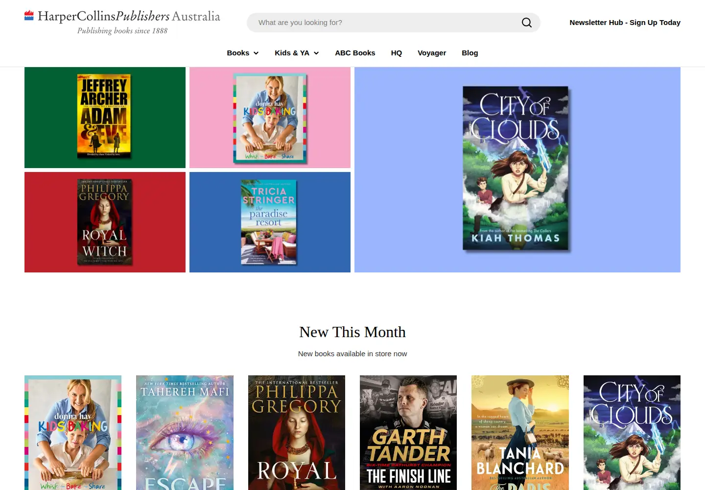 Screenshot of harpercollins.com.au