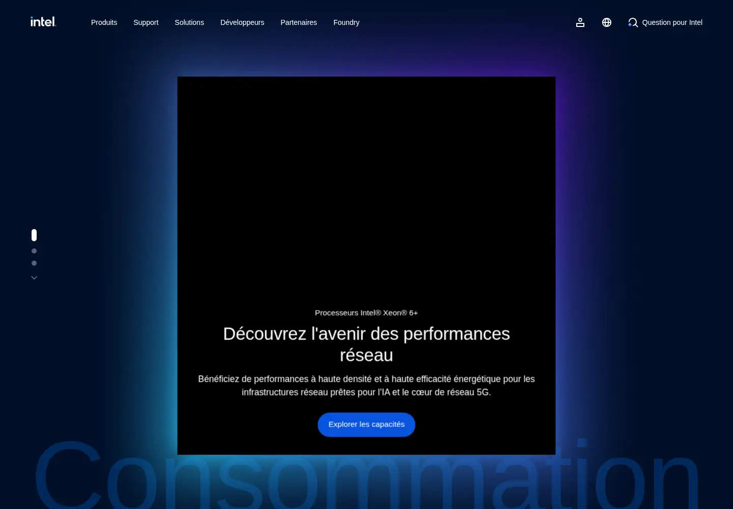 Captured homepage of intel.fr in the current scan