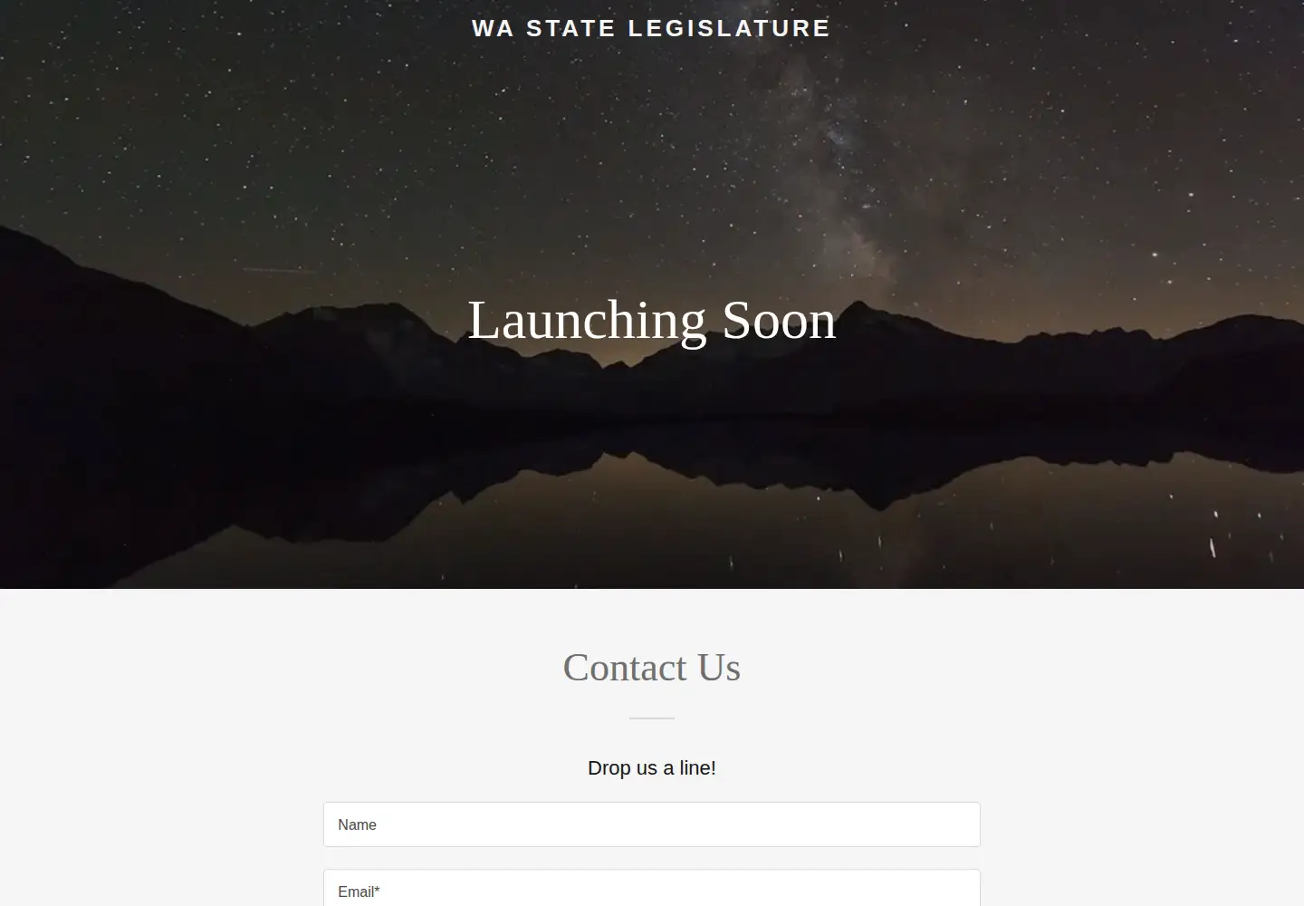 Captured homepage of wastateleg.org in the current scan