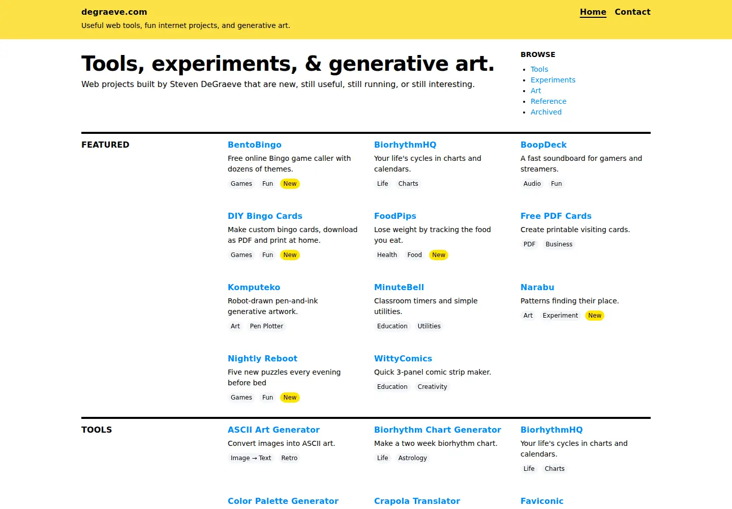 Screenshot of degraeve.com