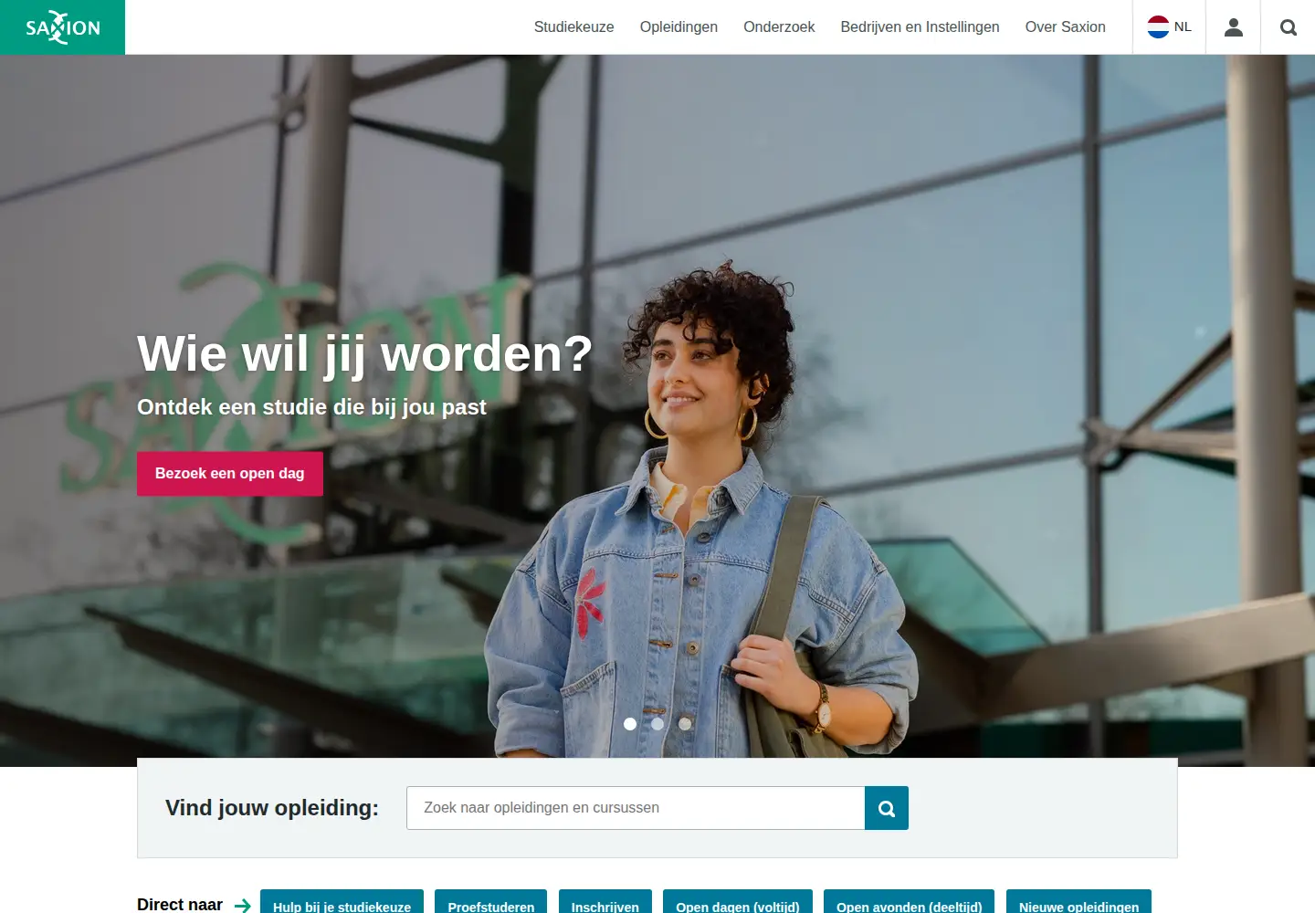 Screenshot of saxion.nl