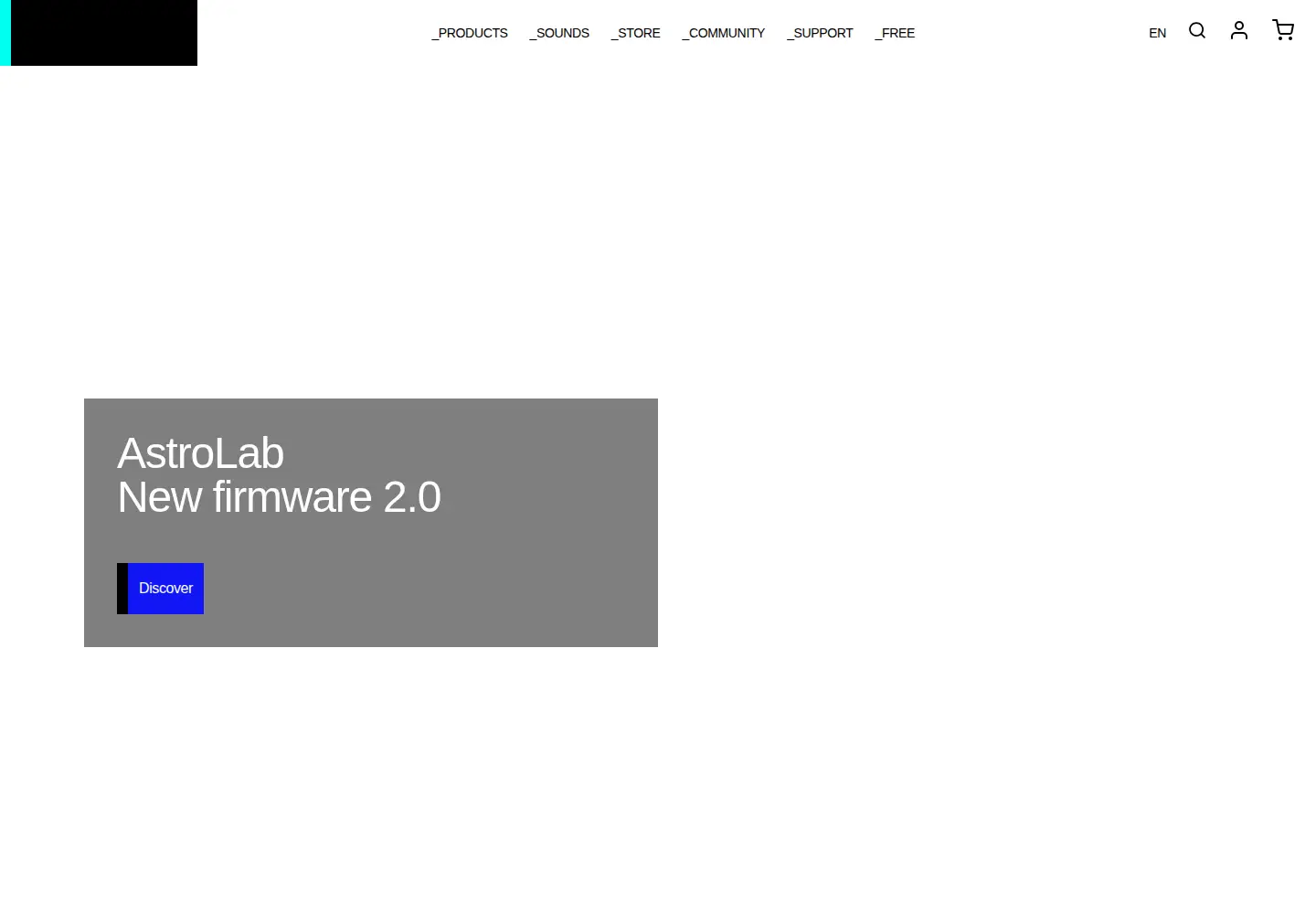 Captured homepage of arturia.com in the current scan