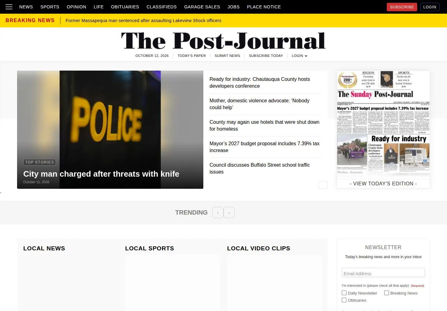 Screenshot of post-journal.com
