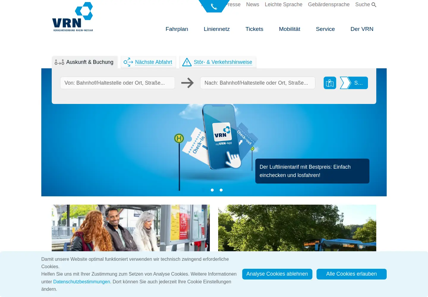 Screenshot of vrn.de