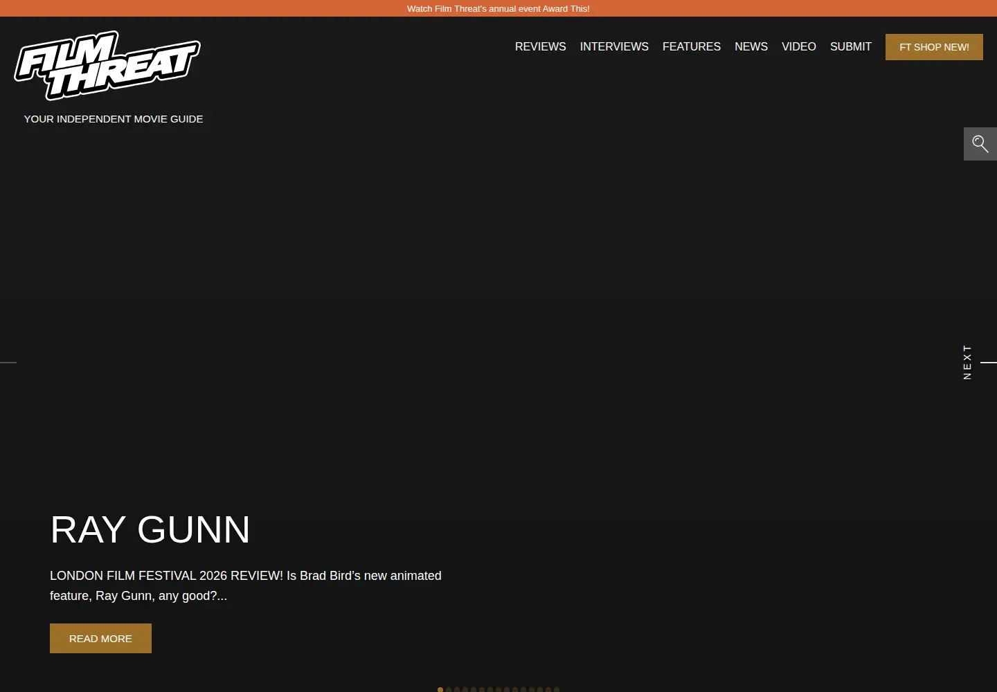 Screenshot of filmthreat.com