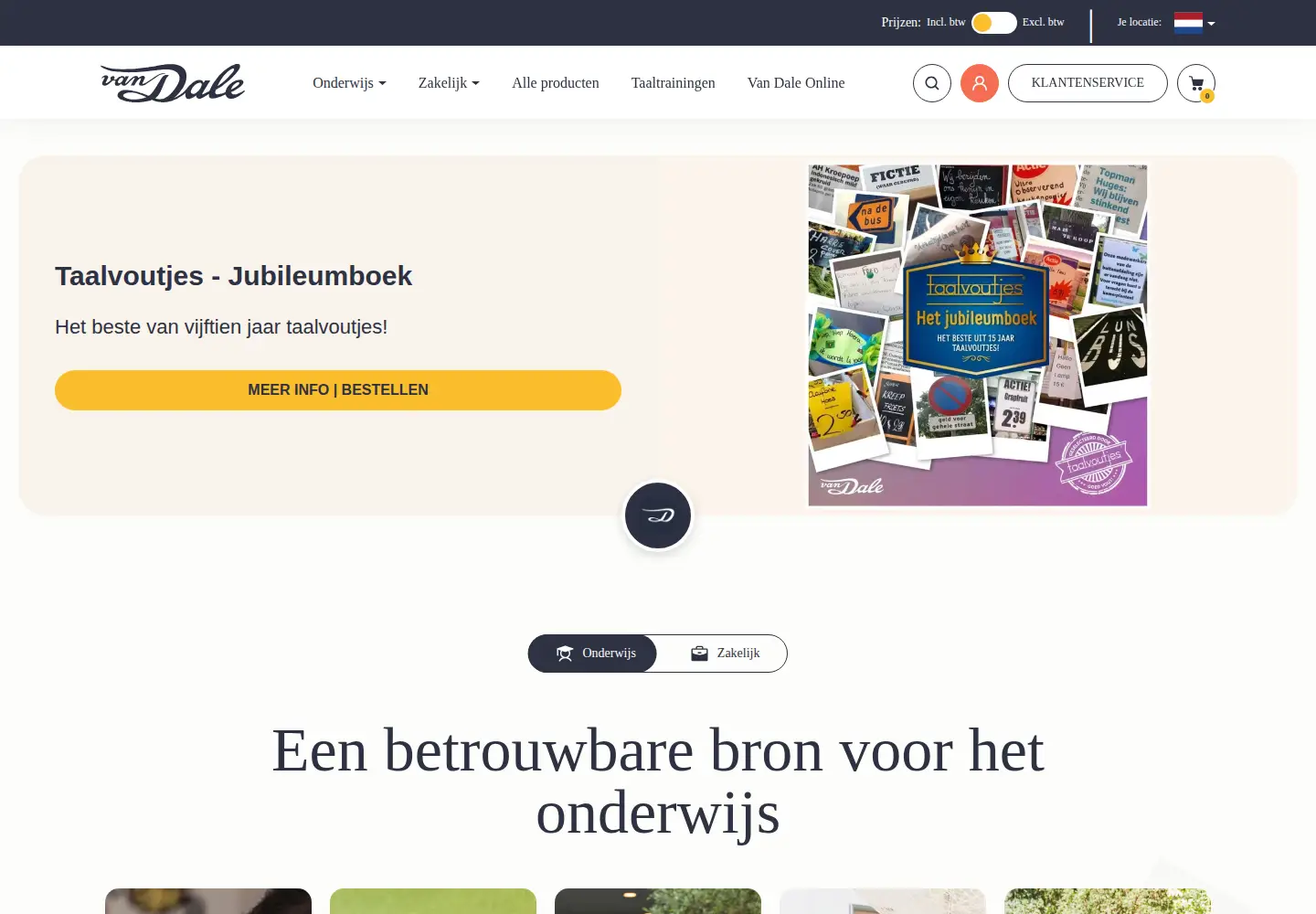 Screenshot of vandale.nl