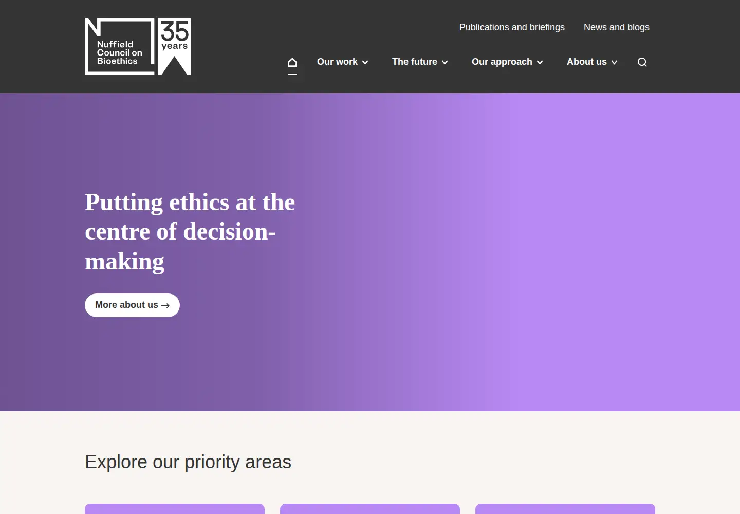 Screenshot of nuffieldbioethics.org